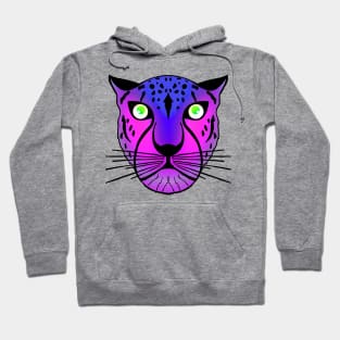 Neon Pink and Blue Purple Leopard Hoodie